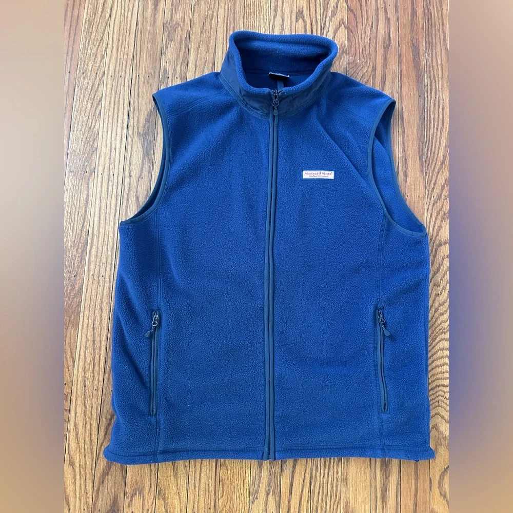 Vineyard Vines Men's Blue Fleece Vest